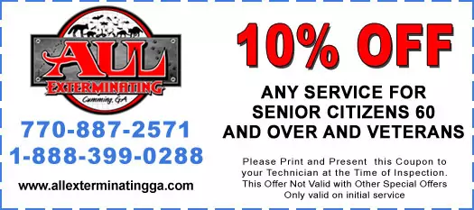 10% Off Any Service for Senior Citizens 60 and Over and Veterans