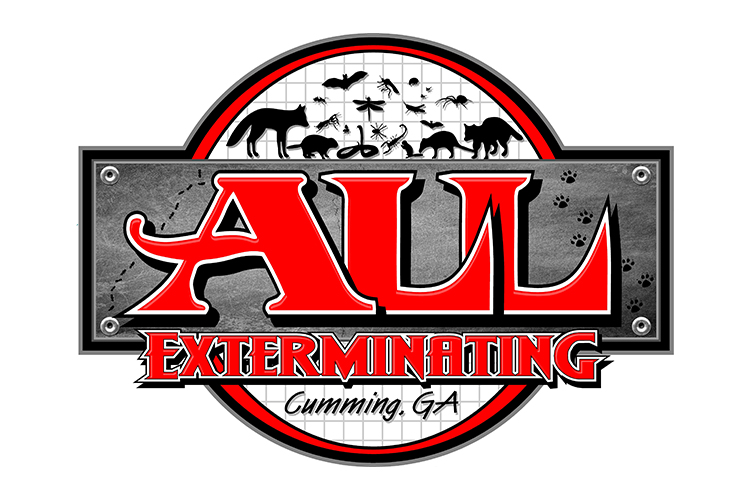 All Exterminating red and white logo